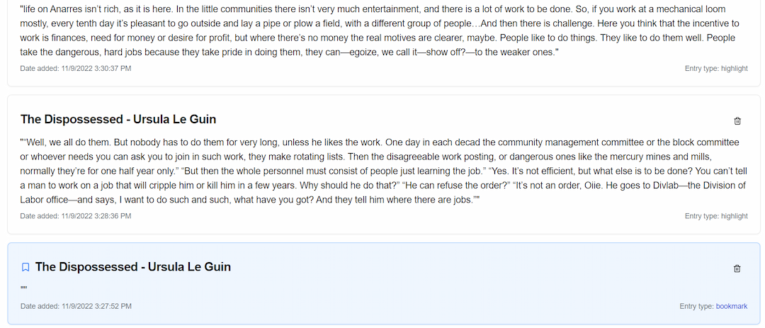 Bookmarks and dogears